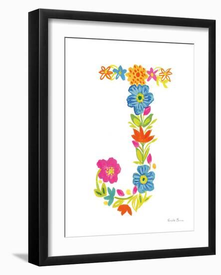 Floral Alphabet Letter X-Farida Zaman-Framed Art Print