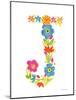 Floral Alphabet Letter X-Farida Zaman-Mounted Art Print