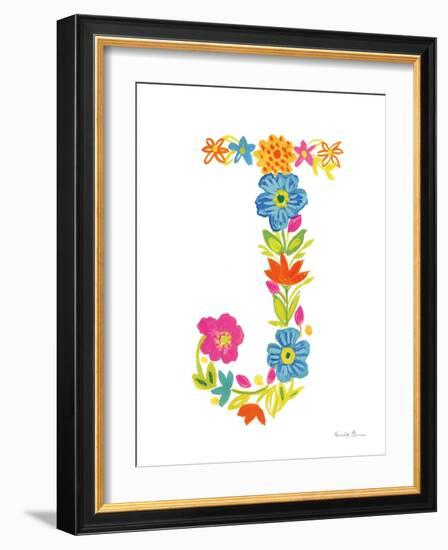 Floral Alphabet Letter X-Farida Zaman-Framed Art Print