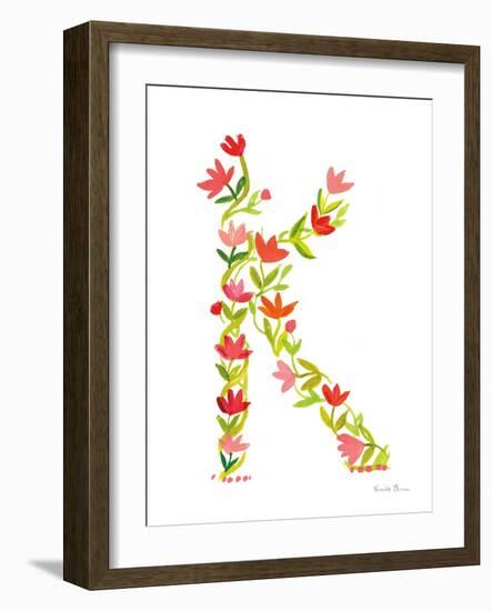 Floral Alphabet Letter XI-Farida Zaman-Framed Art Print