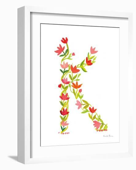 Floral Alphabet Letter XI-Farida Zaman-Framed Art Print