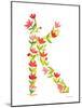 Floral Alphabet Letter XI-Farida Zaman-Mounted Art Print