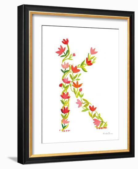 Floral Alphabet Letter XI-Farida Zaman-Framed Art Print