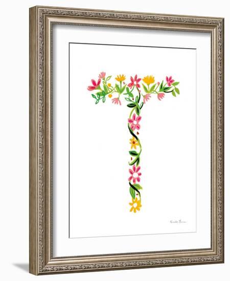 Floral Alphabet Letter XX-Farida Zaman-Framed Art Print