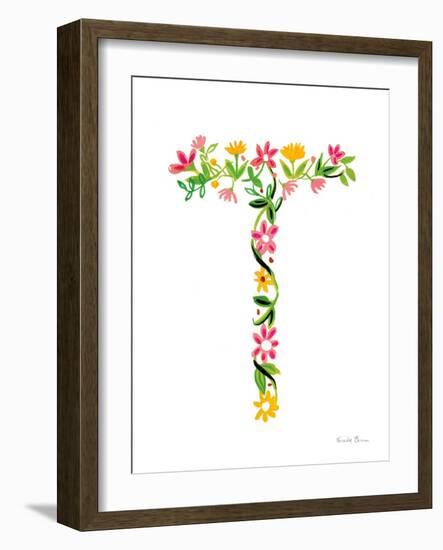 Floral Alphabet Letter XX-Farida Zaman-Framed Art Print