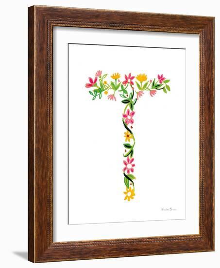 Floral Alphabet Letter XX-Farida Zaman-Framed Art Print