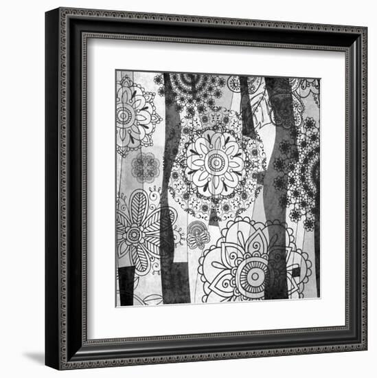 Floral Art Deco Pattern I-Irena Orlov-Framed Art Print