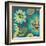 Floral Assortment Teal on Dark Grey Crop II-Hugo Wild-Framed Art Print