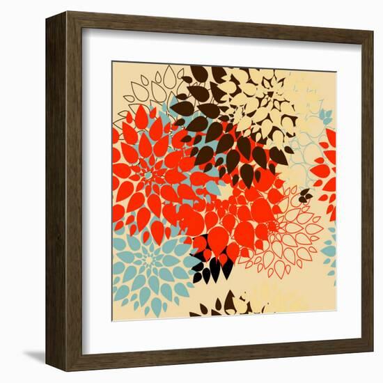 Floral Background. Summer Colour. Seamless Floral Pattern with Stylized Flower-bubusik-Framed Art Print