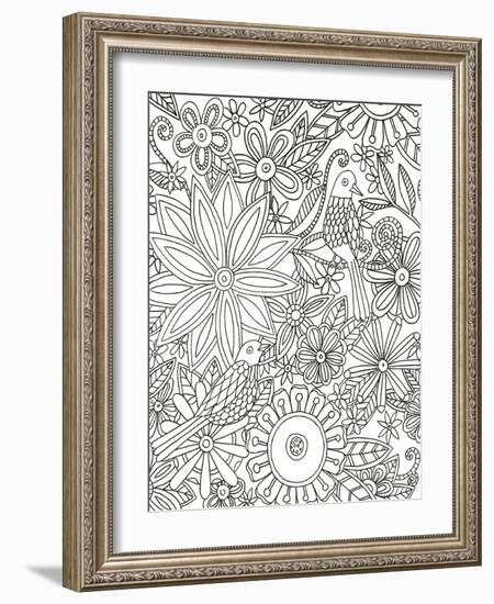 Floral Birds-Pam Varacek-Framed Art Print