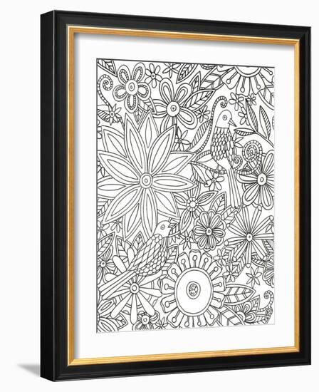 Floral Birds-Pam Varacek-Framed Art Print