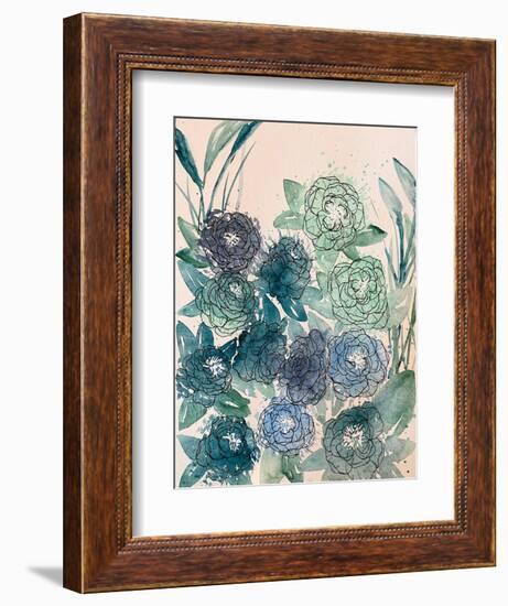 Floral Blue-Jessica Pidcock-Framed Premium Giclee Print