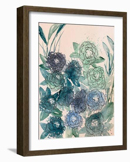 Floral Blue-Jessica Pidcock-Framed Art Print