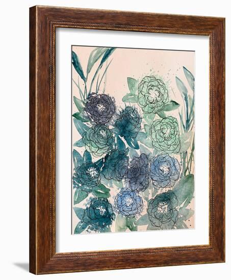 Floral Blue-Jessica Pidcock-Framed Art Print