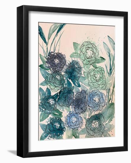 Floral Blue-Jessica Pidcock-Framed Art Print