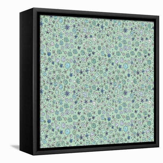 Floral Bluegreen-Effie Zafiropoulou-Framed Premier Image Canvas