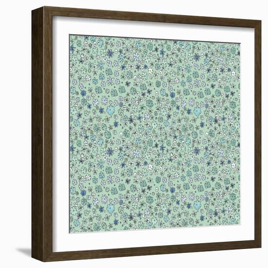 Floral Bluegreen-Effie Zafiropoulou-Framed Giclee Print
