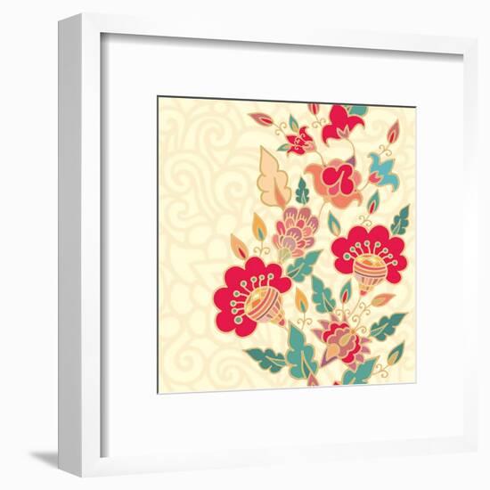 Floral Border-aniana-Framed Art Print
