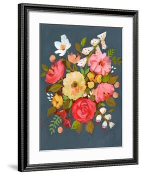 Floral Charcoal Ground-Sharon Montgomery-Framed Art Print