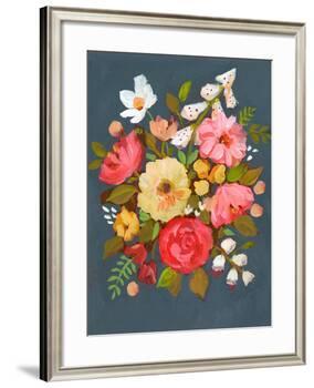 Floral Charcoal Ground-Sharon Montgomery-Framed Art Print