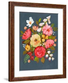 Floral Charcoal Ground-Sharon Montgomery-Framed Art Print