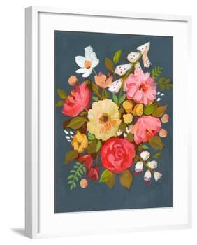 Floral Charcoal Ground-Sharon Montgomery-Framed Art Print