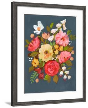 Floral Charcoal Ground-Sharon Montgomery-Framed Art Print