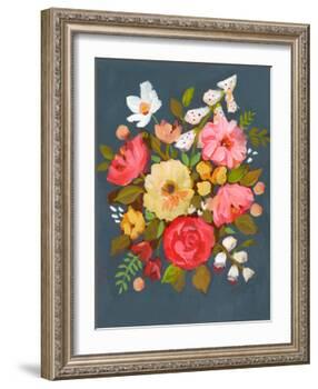 Floral Charcoal Ground-Sharon Montgomery-Framed Art Print