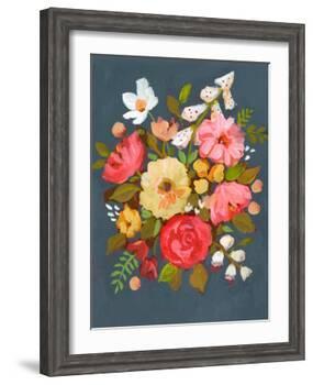 Floral Charcoal Ground-Sharon Montgomery-Framed Art Print