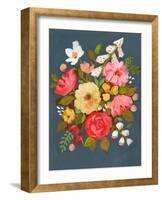 Floral Charcoal Ground-Sharon Montgomery-Framed Art Print