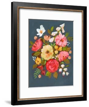 Floral Charcoal Ground-Sharon Montgomery-Framed Art Print