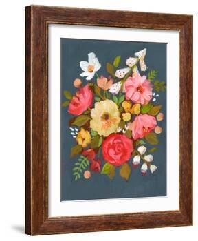 Floral Charcoal Ground-Sharon Montgomery-Framed Art Print