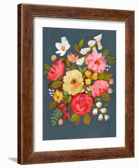 Floral Charcoal Ground-Sharon Montgomery-Framed Art Print