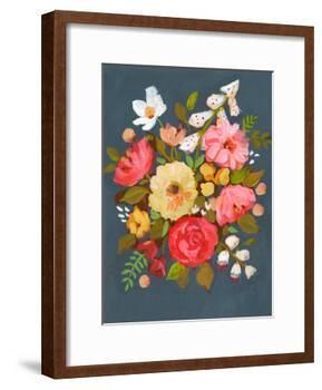 Floral Charcoal Ground-Sharon Montgomery-Framed Art Print