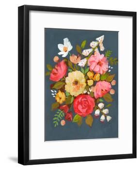 Floral Charcoal Ground-Sharon Montgomery-Framed Art Print