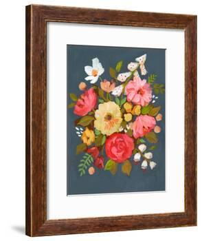 Floral Charcoal Ground-Sharon Montgomery-Framed Art Print