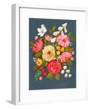 Floral Charcoal Ground-Sharon Montgomery-Framed Art Print