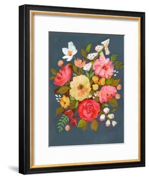 Floral Charcoal Ground-Sharon Montgomery-Framed Art Print