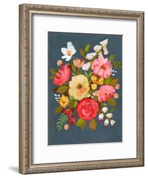 Floral Charcoal Ground-Sharon Montgomery-Framed Art Print
