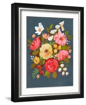 Floral Charcoal Ground-Sharon Montgomery-Framed Art Print
