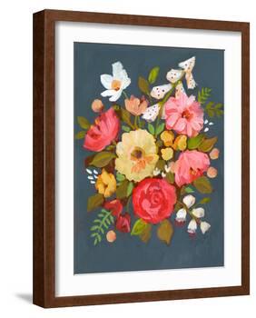Floral Charcoal Ground-Sharon Montgomery-Framed Art Print