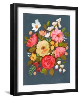 Floral Charcoal Ground-Sharon Montgomery-Framed Art Print