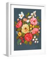Floral Charcoal Ground-Sharon Montgomery-Framed Art Print