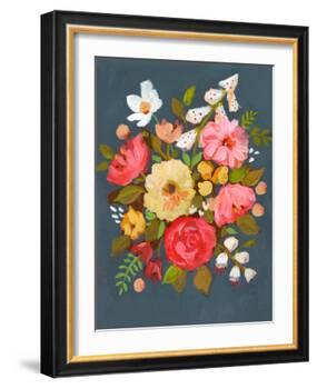 Floral Charcoal Ground-Sharon Montgomery-Framed Art Print