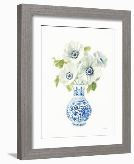 Floral Chinoiserie White I-Danhui Nai-Framed Art Print