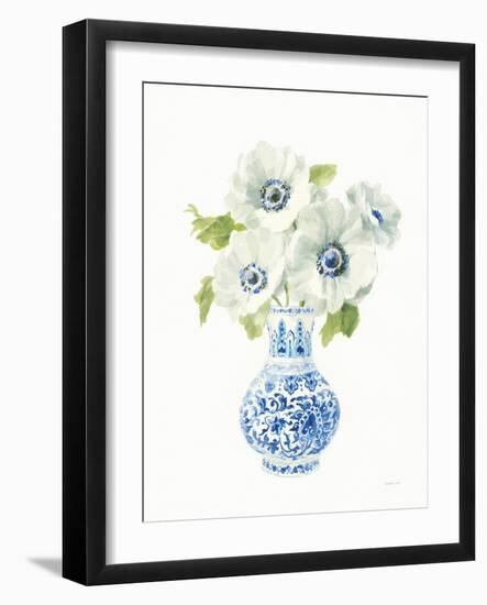 Floral Chinoiserie White I-Danhui Nai-Framed Art Print