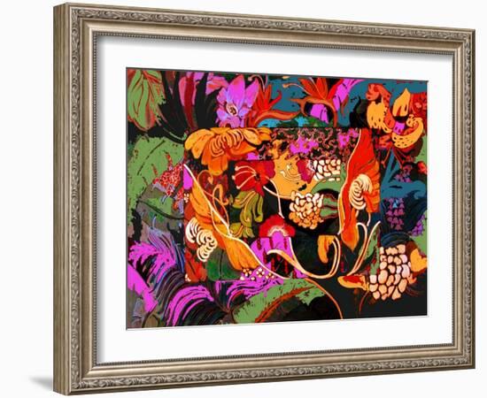 Floral Collage-Linda Arthurs-Framed Giclee Print