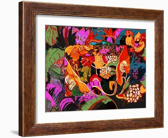 Floral Collage-Linda Arthurs-Framed Giclee Print