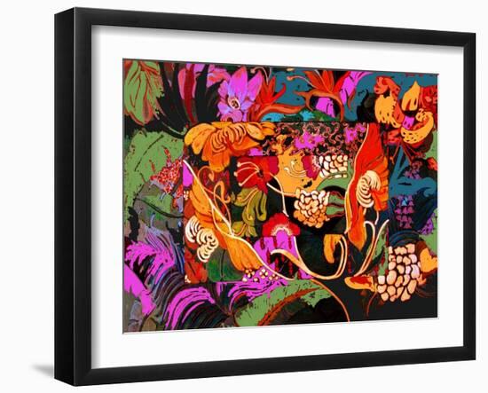 Floral Collage-Linda Arthurs-Framed Giclee Print