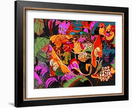 Floral Collage-Linda Arthurs-Framed Giclee Print